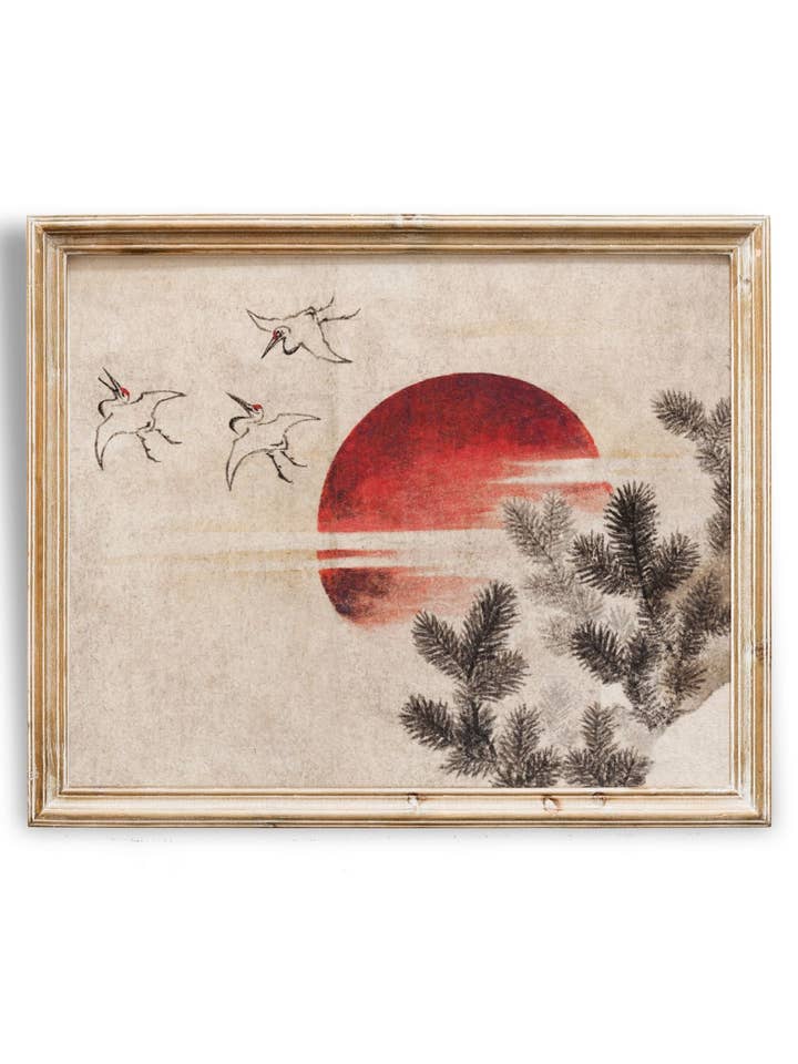 Stampa artistica giapponese sulla meditazione solare per la vendita all'ingrosso da parte di Knot & Soul