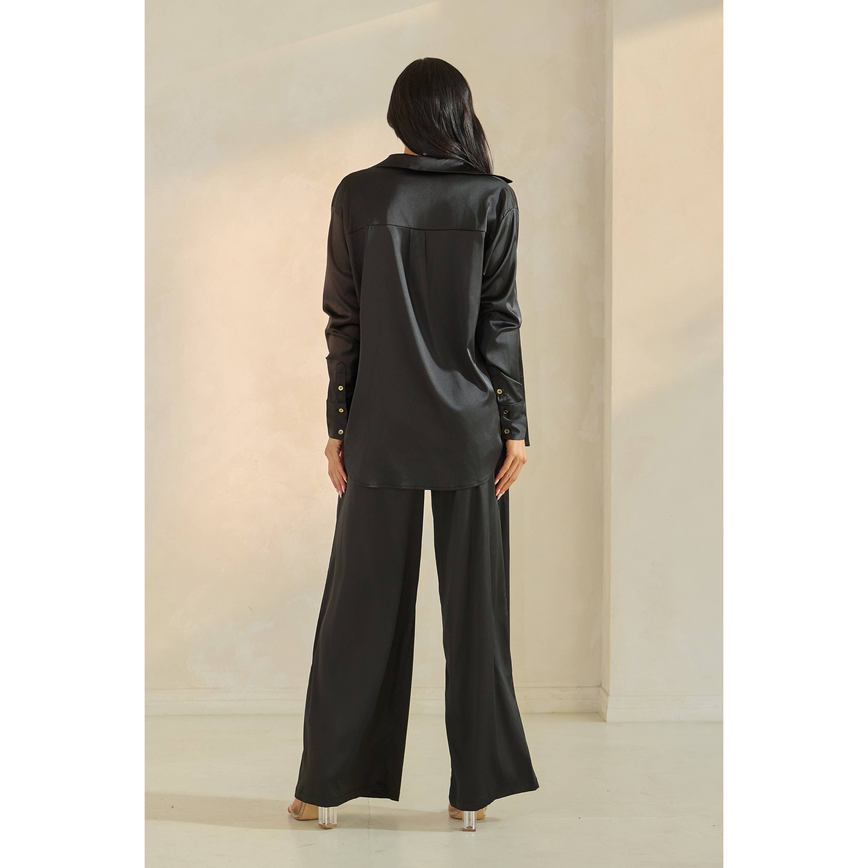 The Sang - Wholesale Top & Pant Set (NOT Loungewear) - Women's - SATIN THREE PIECE PANTS SET20