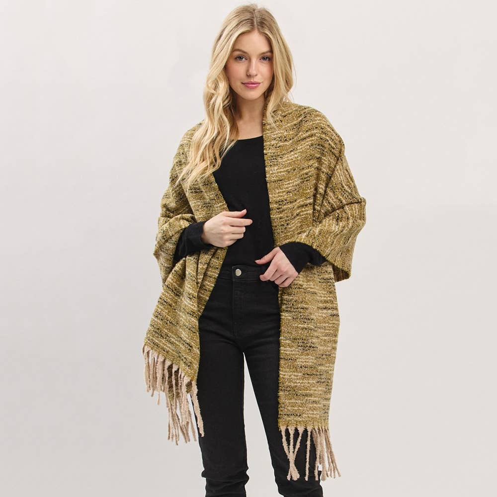 Anarchy Street - Wholesale Scarf - Women's - Soft Multi Tone Fringe Oblong Scarf8