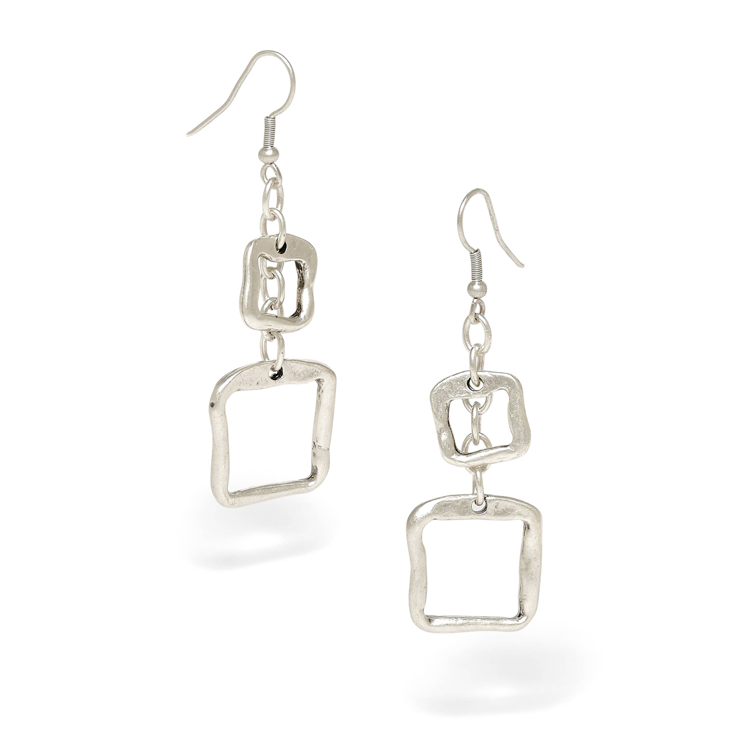 Chanour – wholesale Hängande örhängen – Handgjorda tennörhängen - 24-3291