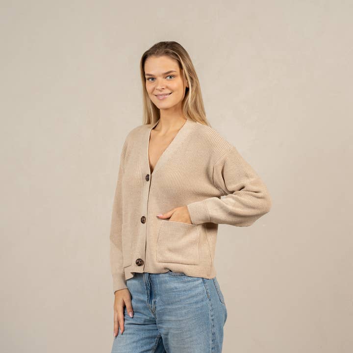 menique - Wholesale Cardigan - Women's - Women's Merino Wool Cardigan Hazel2