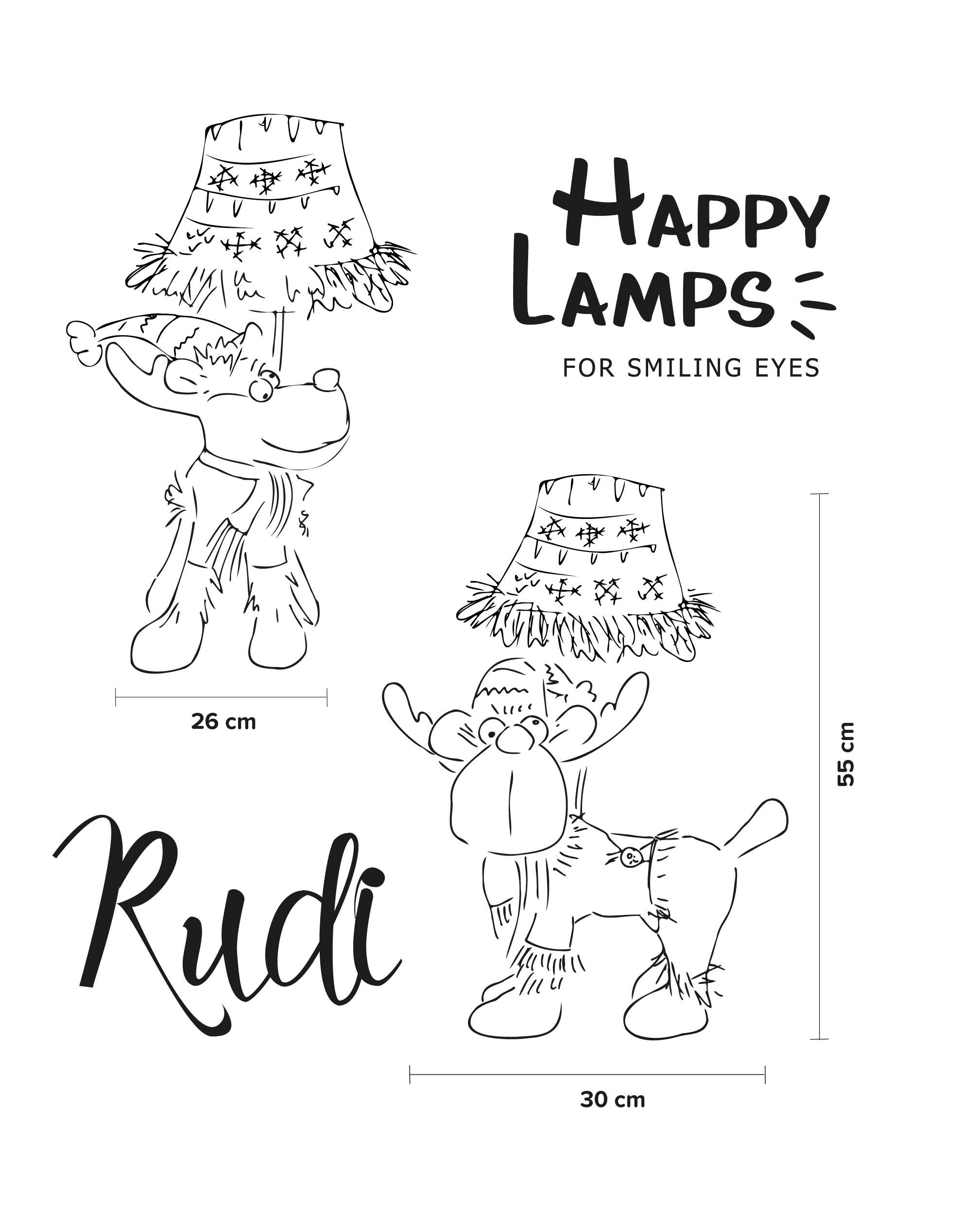 Happy Lamps - Wholesale Figurine Lamp - Rudi, the funny reindeer2