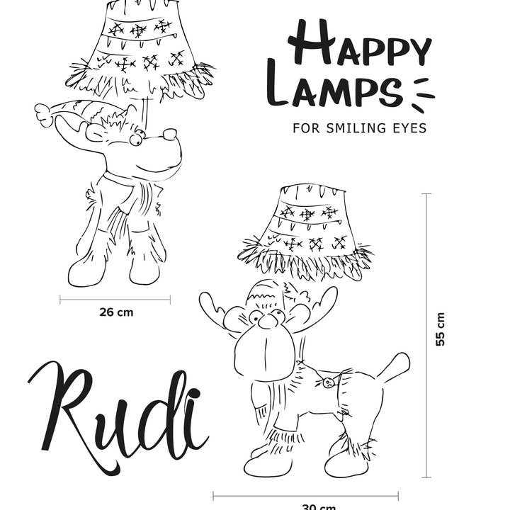 Happy Lamps - Wholesale Figurine Lamp - Rudi, the funny reindeer2