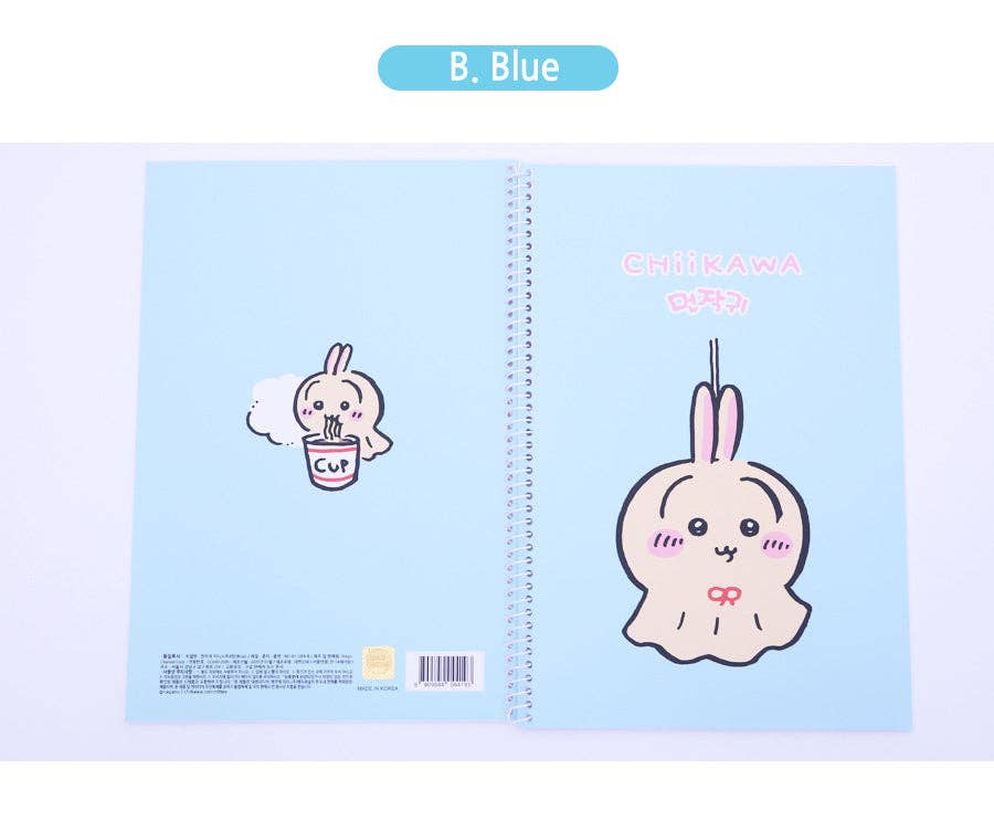K-Wonderland - Wholesale Notebook - Chiikawa Mini Spiral Notebook – 150 x220mm 4 Cute Designs3