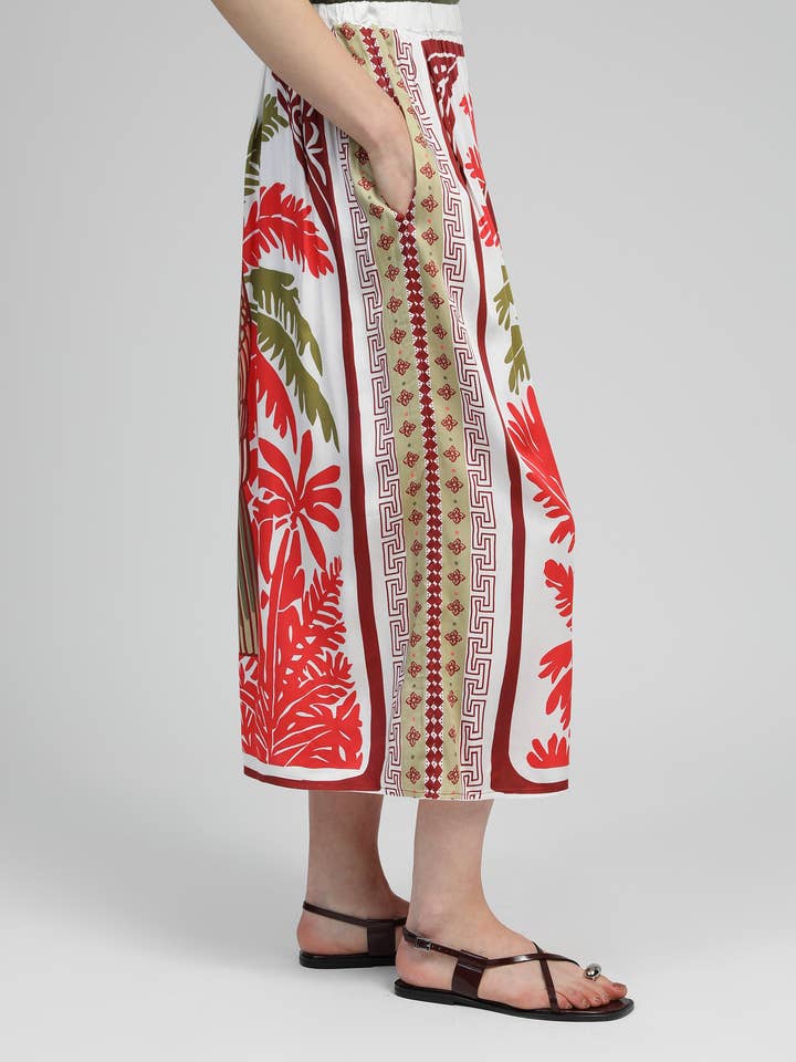 An'ge - Wholesale Skirt - Women's - RIKET LONG SKIRT papagayo red3