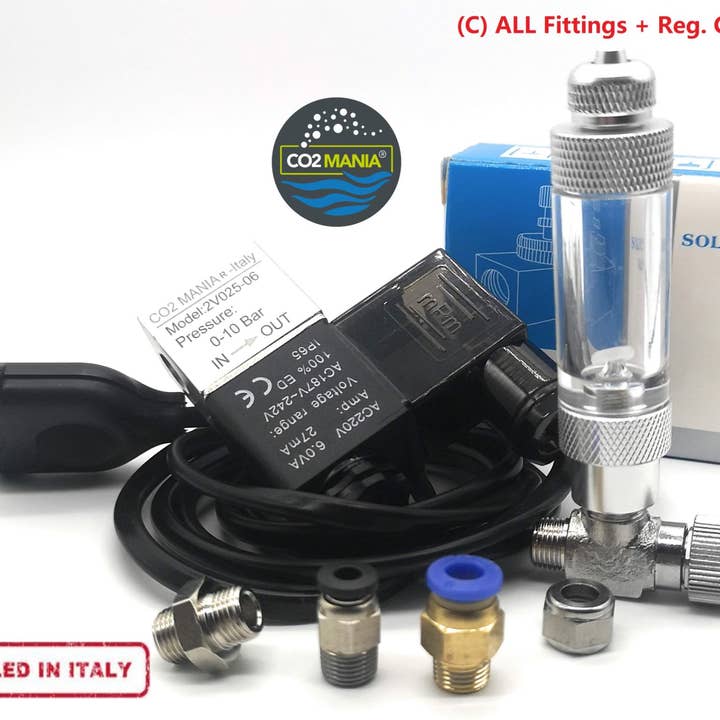Électrovanne 10 bar pour CO2 ALL Fittings Italie Garantie pour la vente par CO2 MANIA®