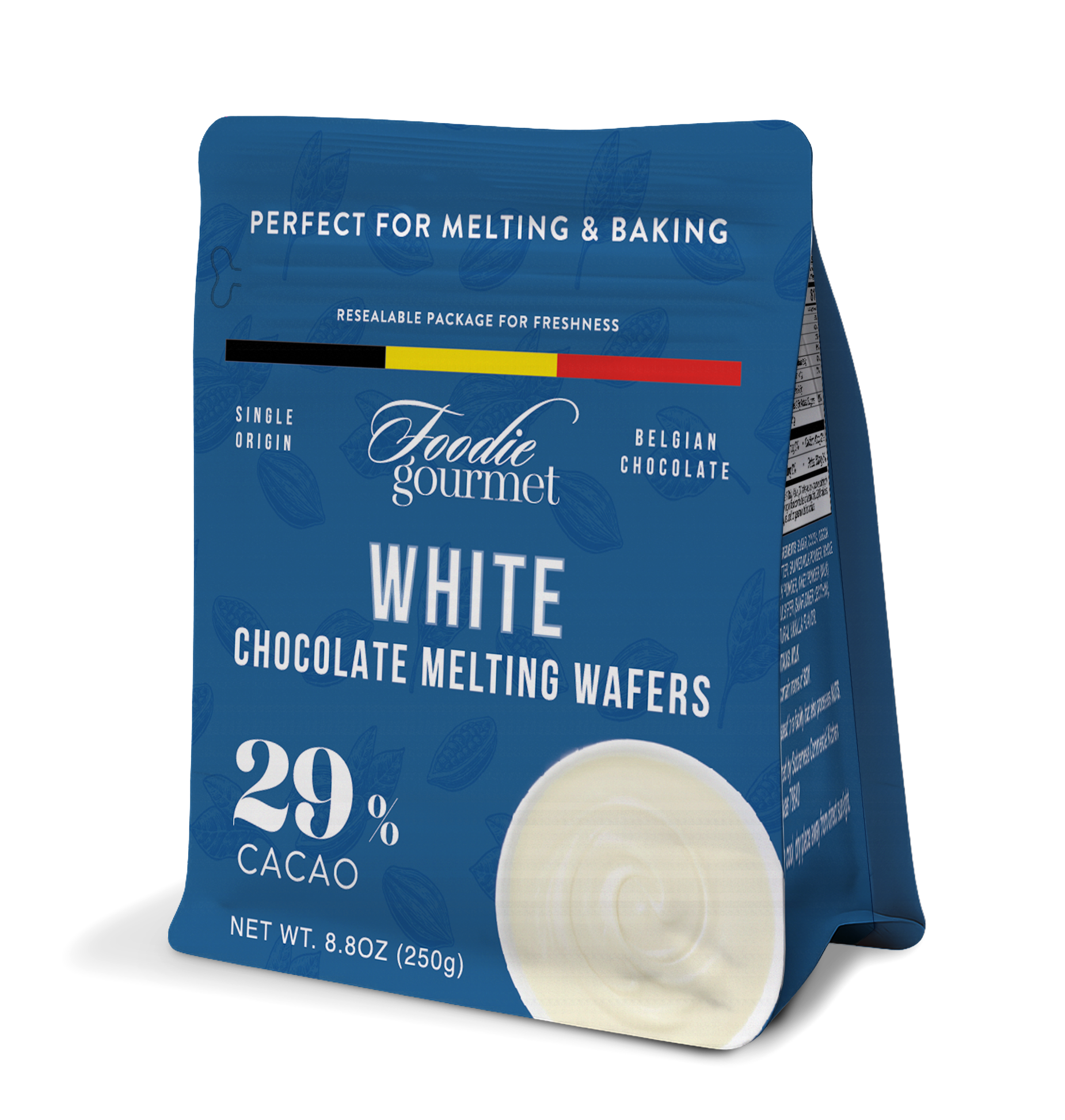 Alta Gama Foods - Wholesale Chocolate - Foodie Gourmet - Belgian -White Chocolate Melting Wafers 29%1