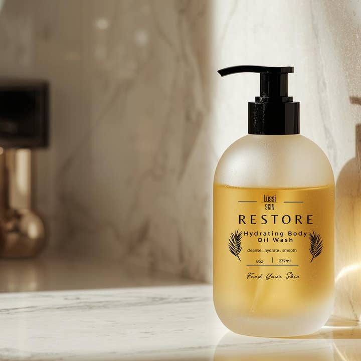 RESTORE Hydrating Body Oil Wash for wholesale by Lūssi SKIN