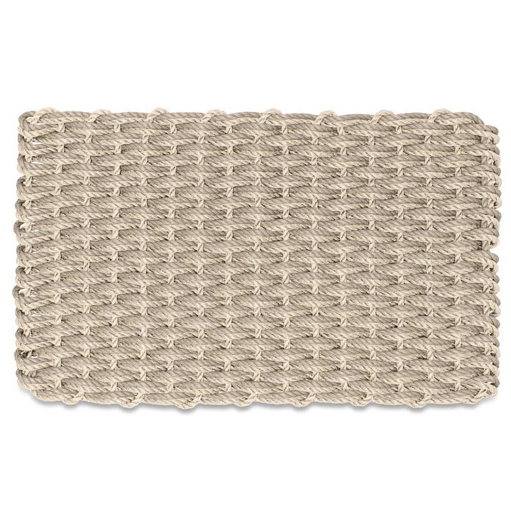 Wicked Good Doormats - Wholesale Door Mat - Lobster Rope Outdoor Doormat: Light & Sand Double Weave