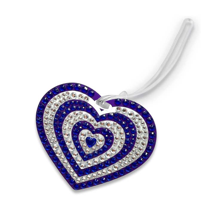 Blue Spirit Rhinestone Bag Tag for wholesale by StickerBeans