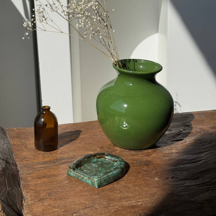 Office Objets - Wholesale Ashtray - Turquoise and brown glazed ceramic ashtray2