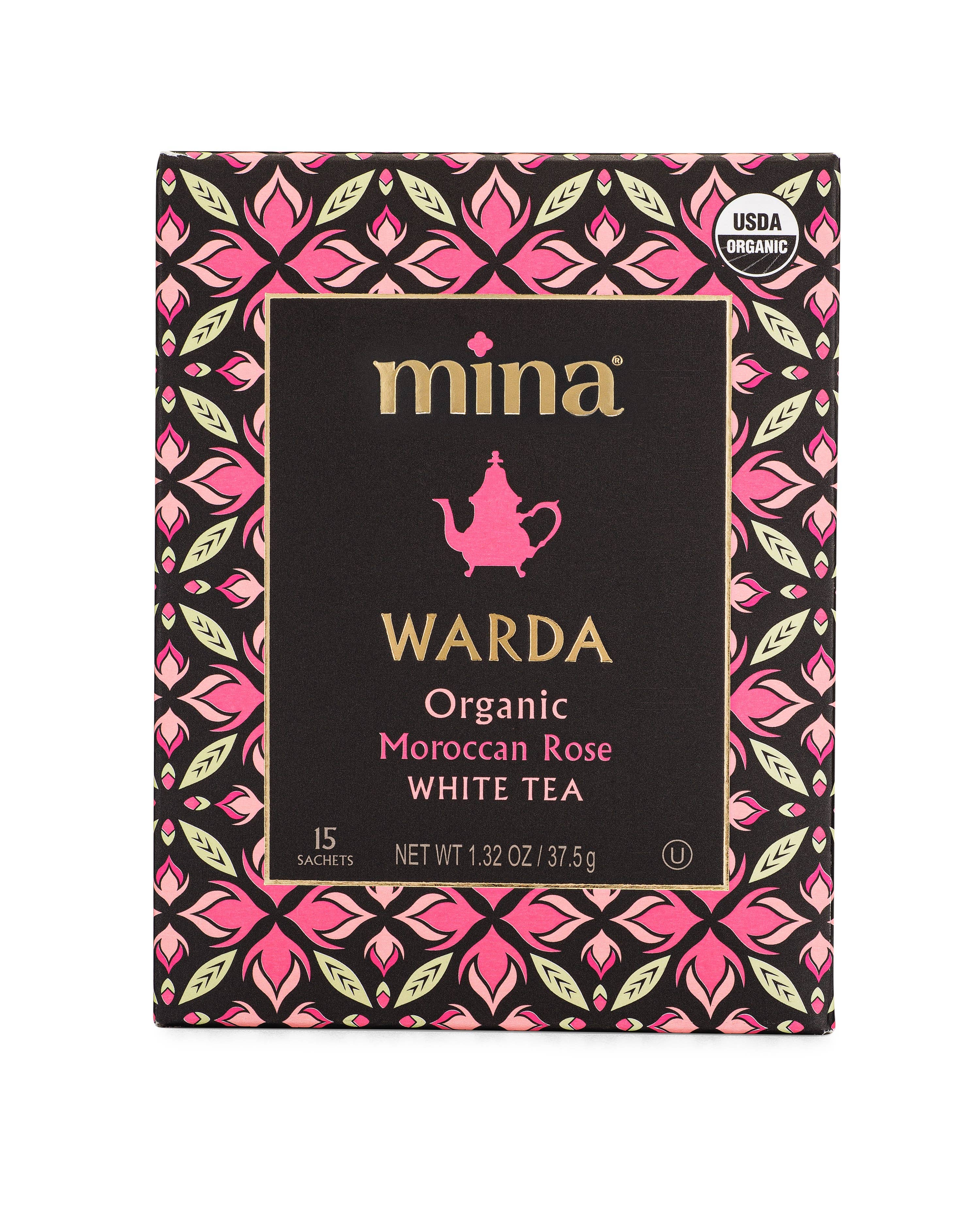 Mina - Wholesale Tea Bags - 15 ct Warda Organic Moroccan Rose White Tea1