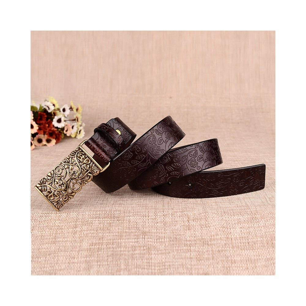 Sheer Trend - Wholesale Belt - Women's - Cowhide Genuine Leather Retro Fashion Belt6