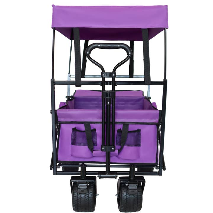 39F Inc. - Wholesale Shopping Cart - 480lbs Foldable Wagon with Canopy & All-Terrain Wheels5