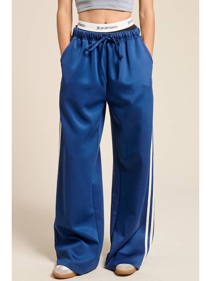 Mimosa - Wholesale Pants - Women's - Wide Leg Track Pants with Side Stripes18
