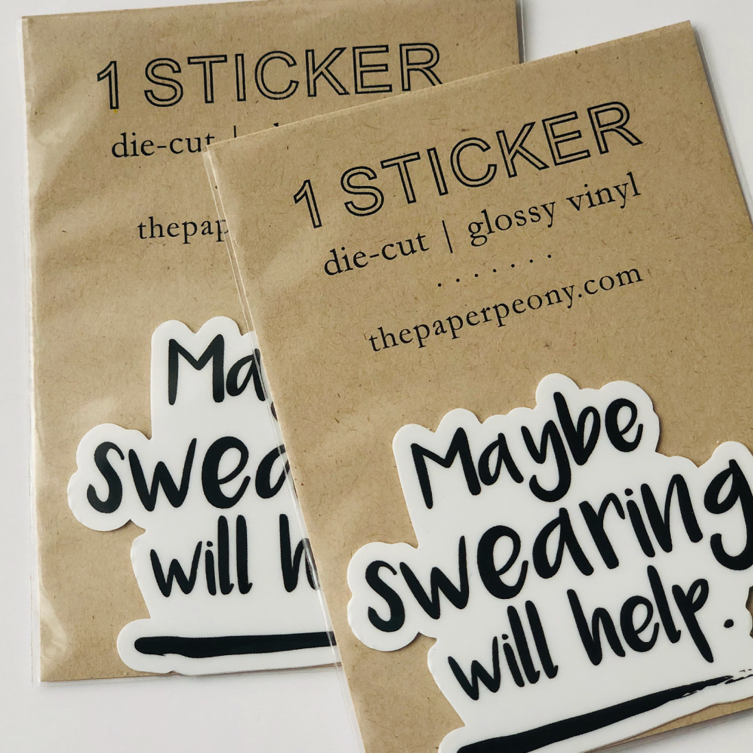 The Paper Peony - Vente Autocollant - Peut-être serrer aidera autocollant1