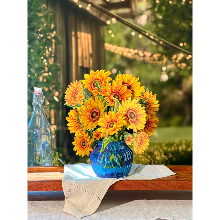 FreshCut Paper LLC - Wholesale Everyday Greeting Card - Sunflower (Updated Vase) (8 Pop-up Greeting Cards)3