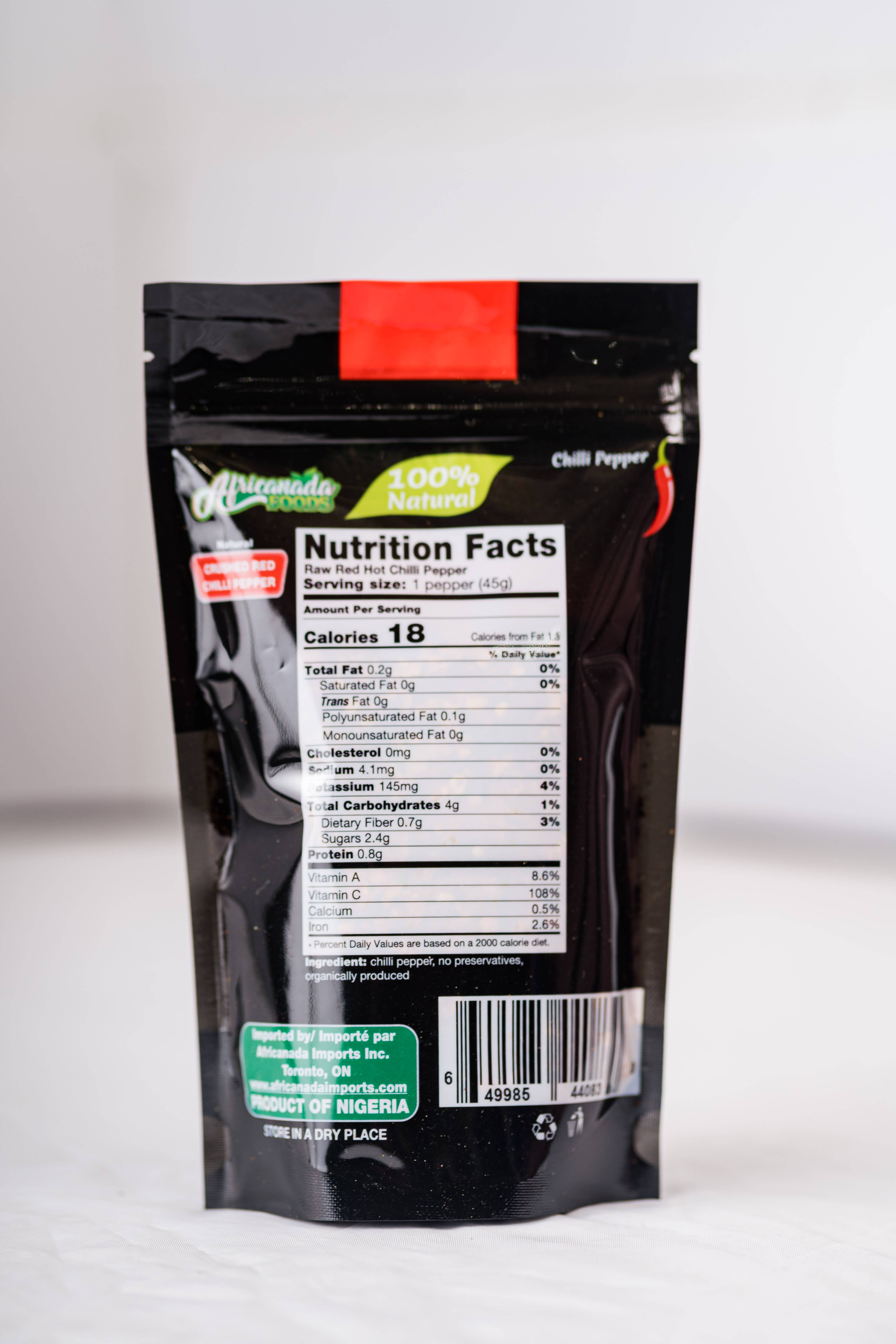 Africanada Imports Inc. - Wholesale Dried Spice - Crushed Red Chilli Pepper | 100g  | Resealable bag1