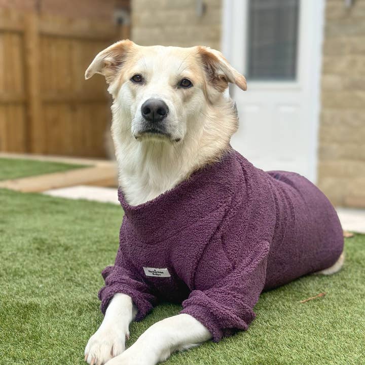 The Paw Print Boutique - Wholesale Pet Coat - Dog - Teddy Fleece - Plum10