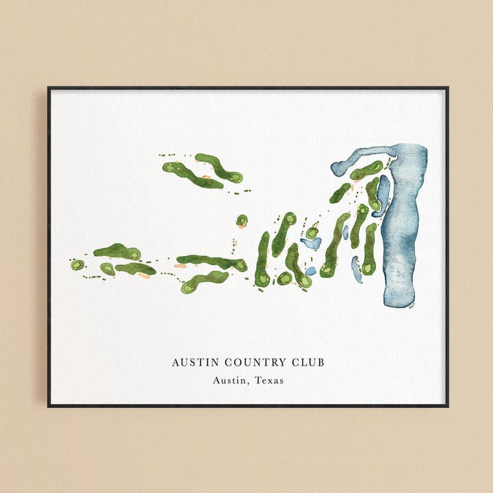 Austin Country Club Golf Print for wholesale by ally aiken design