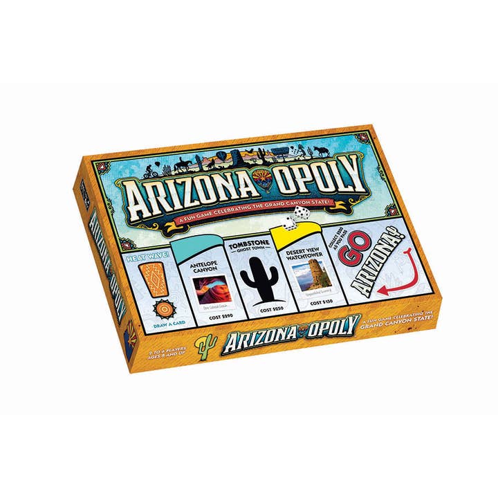 Outset Games and Cobble Hill Puzzles - Wholesale Board Game - Arizona-Opoly Board Game, by Lake for the Sky