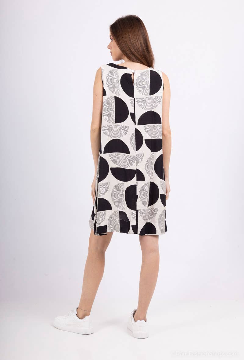 L'Emotion - Wholesale Dress - Women's - Mid-Thigh Length Circle Pattern Dresses 3