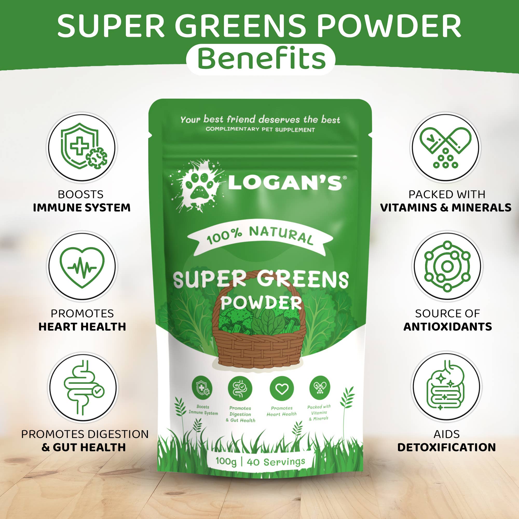 Logan’s – wholesale Pet supplement – Cat/dog – Super Greens - Pet Supplement 2
