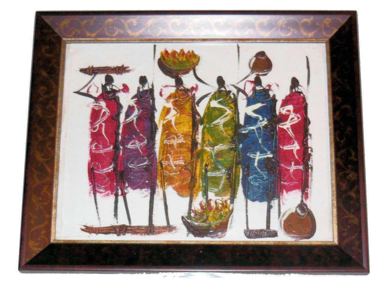 Jane A Gordon: Jewelry  Art  Gifts  Inspiration - Wholesale Painting/Drawing - Maasai Warriors from Kenya -  Paint on Canvass2