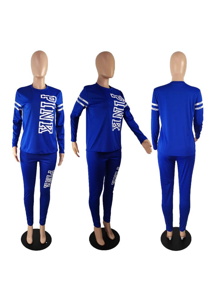 MB Fashion Wholesale - Wholesale Top & Pant Set (NOT Loungewear) - Women's - MB FASHION LETTER CAUSAL SETS 3598R9