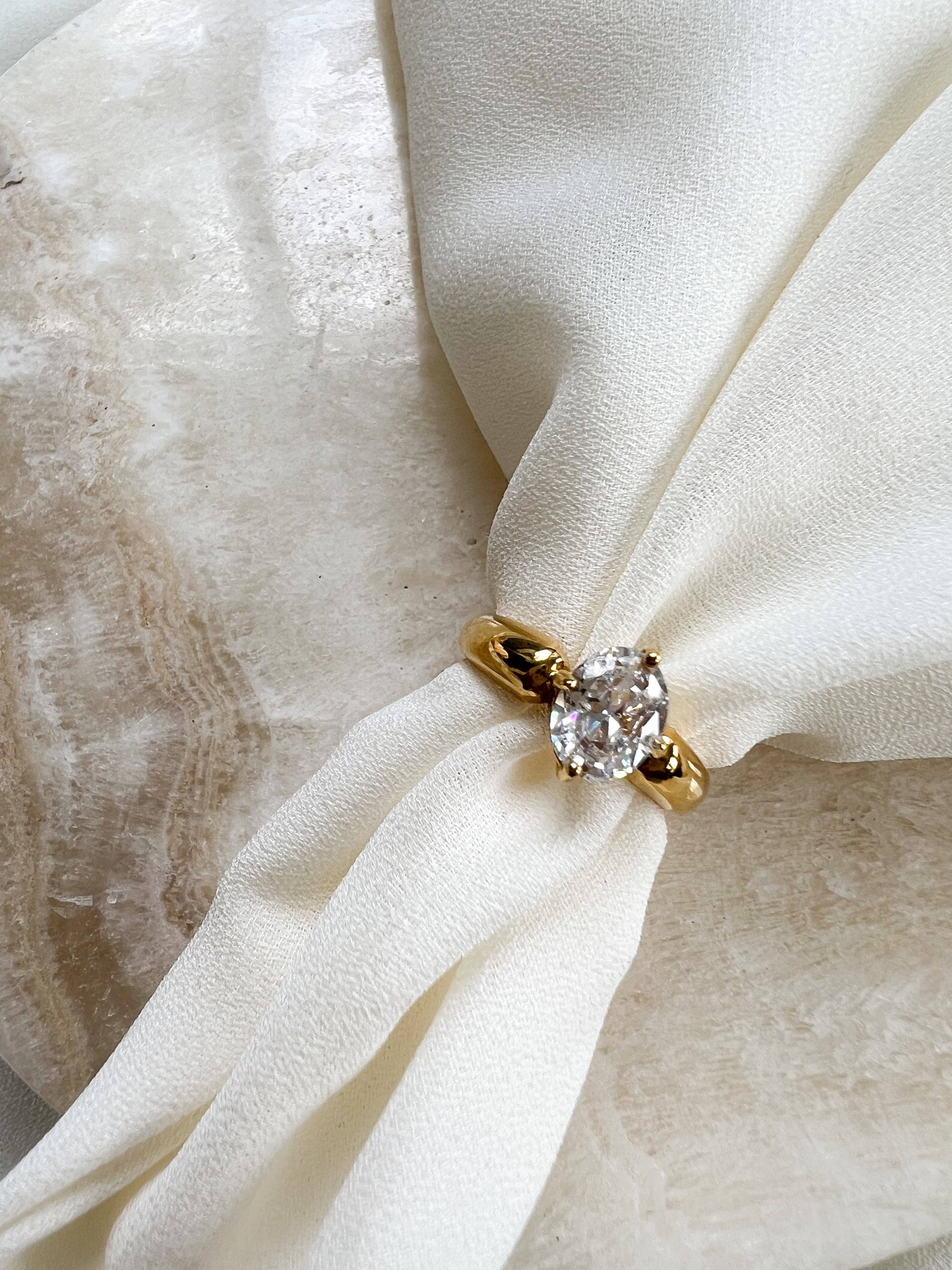 24th & Gold - Wholesale Single Stone/Solitaire Ring - The Angelina Ring1