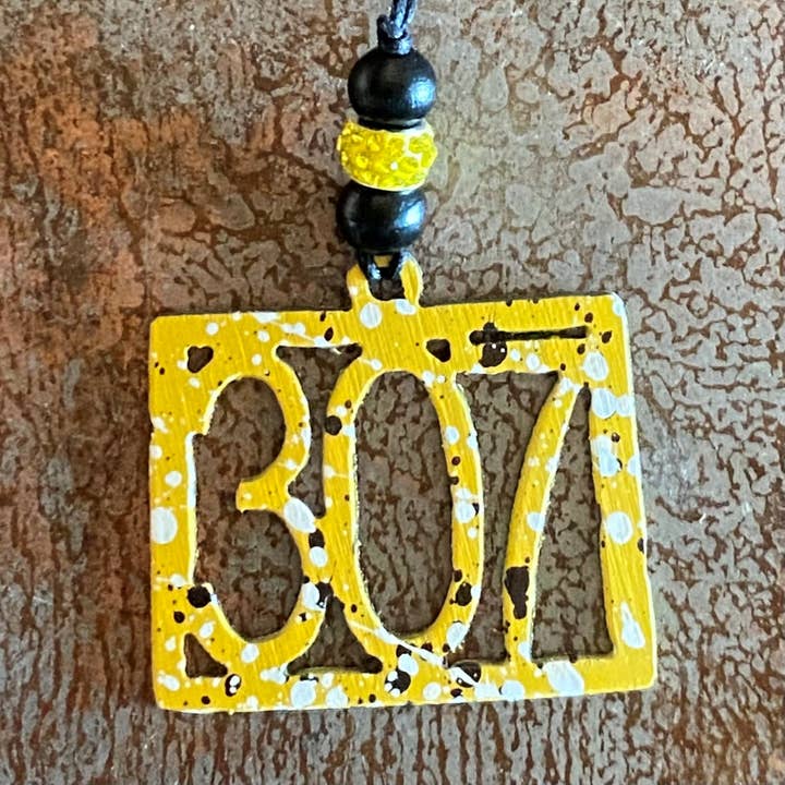 WY 307 Car Charm for wholesale by Cut-n-rust LLC