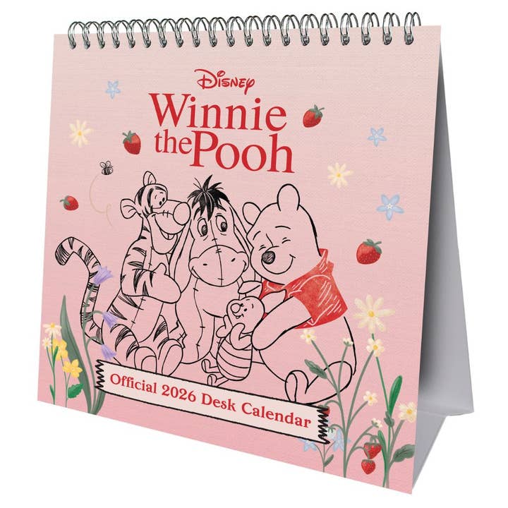 DISNEY WINNIE THE POOH 2026 DESK EASEL CALENDAR for wholesale by Danilo Promotions Ltd