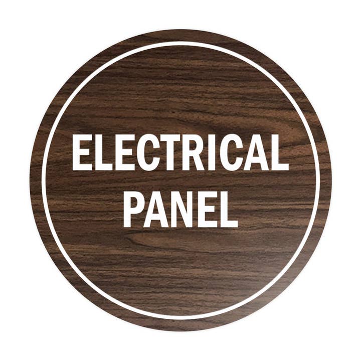 Signs ByLITA Circle Electrical Panel Sign for wholesale by All Quality