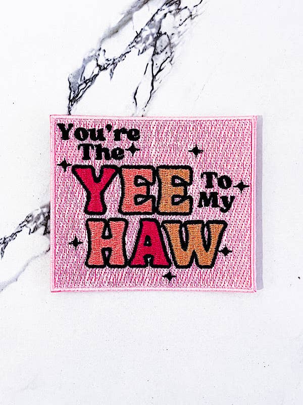 Yee to My Haw Embroidered Patch for wholesale by Nash Grey