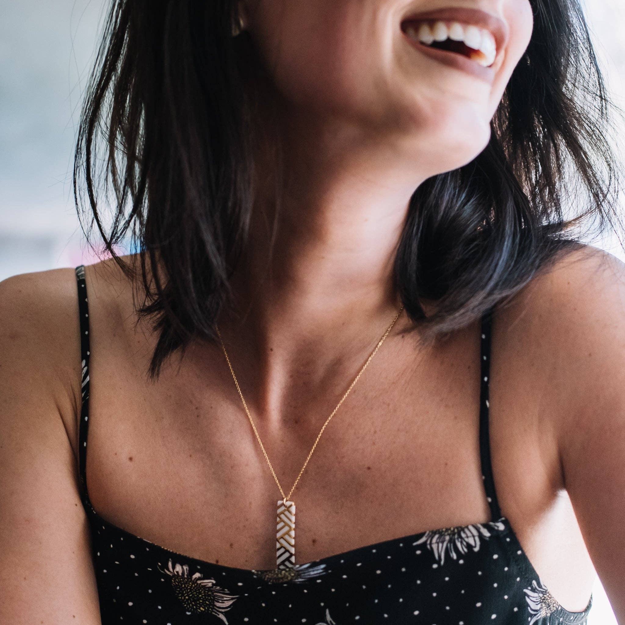 Remnant Studios - Wholesale Pendant/Charm Necklace - textured gold necklace4