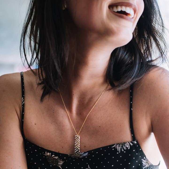 Remnant Studios - Wholesale Pendant/Charm Necklace - textured gold necklace4