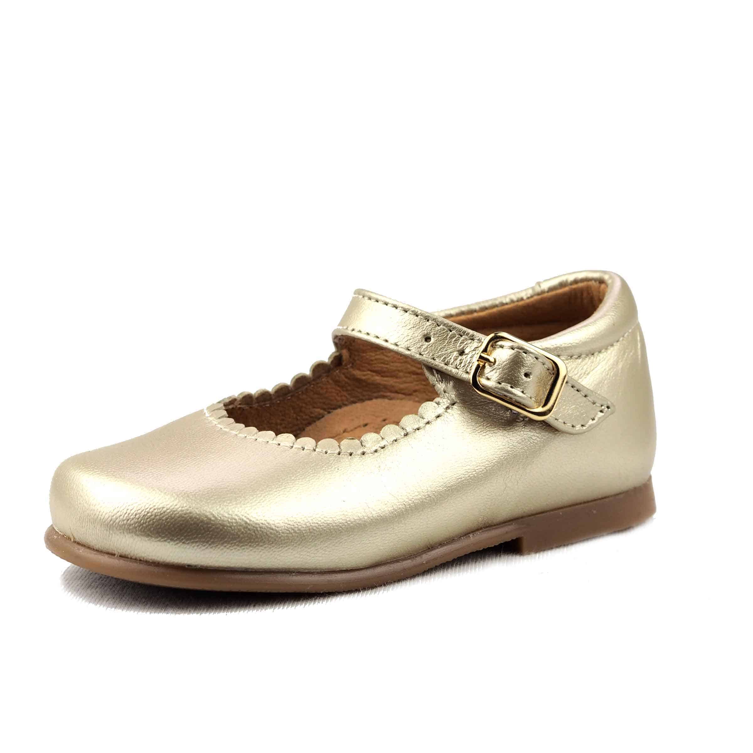 Classic children's shoes girls leather gold for wholesale on Faire1