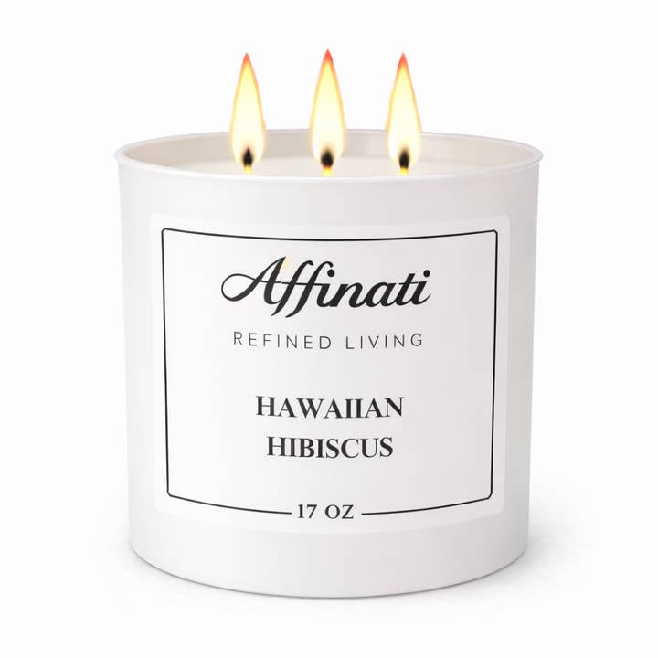 Vela de Hibisco Hawaiano de 3 Mechas para venta al por mayor de Affinati