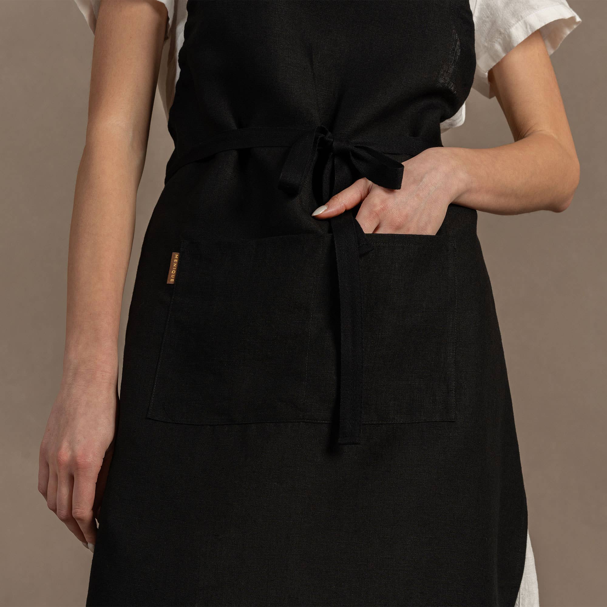 menique – Engroshandel Forklæde – Justerbart forklæde i hør4