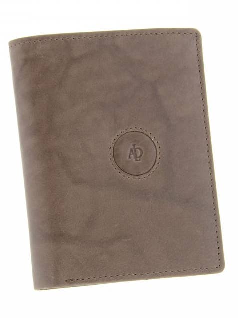 Men's Leather Wallet with RFID and Grey Coin Pocket for wholesale by Adapell