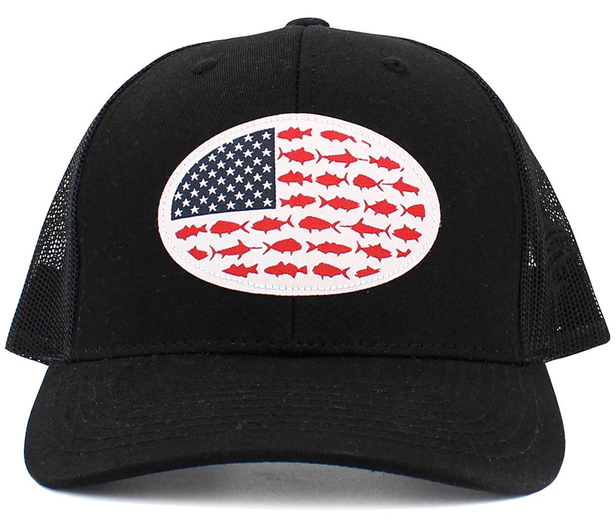 KBETHOS – wholesale Trucker hat – Unisex – USA Fish Flag Mesh Back Ballcap17