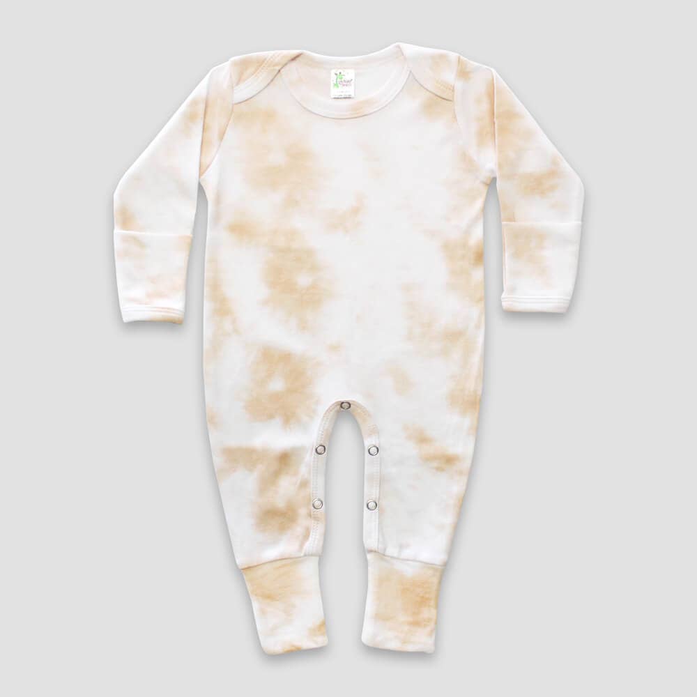 Laughing Giraffe – wholesale Sleepsuit – Baby – Baby Long Sleeve Sleep N Play Romper Latte Tie Dye Look0
