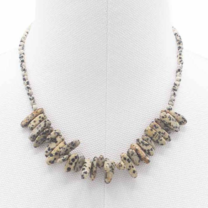 Longstone Gem Halsketting - Dalmatische steen voor wholesale door AWGifts Europe