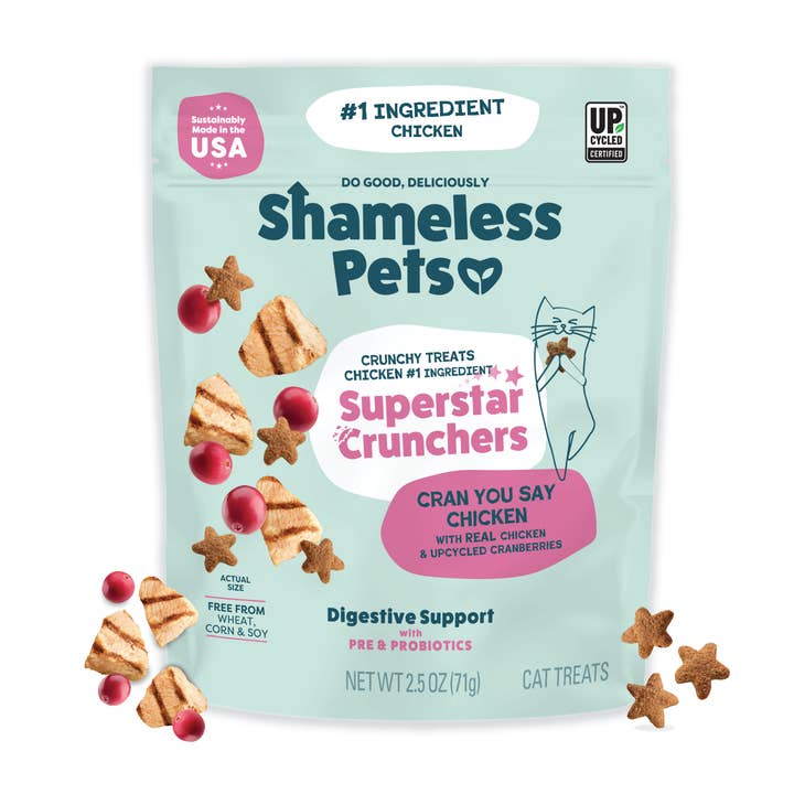 Cran U Say Chicken Crunchy Cat Treats for wholesale by Shameless Pets