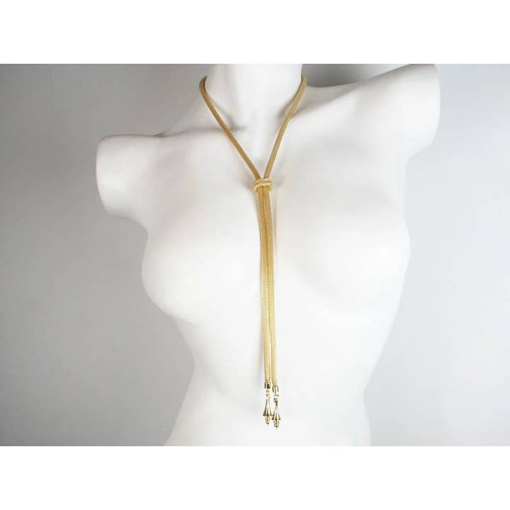 Erica Zap Designs - Wholesale Y-Neck/Lariat Necklace - Simple Mesh Bolo Necklace