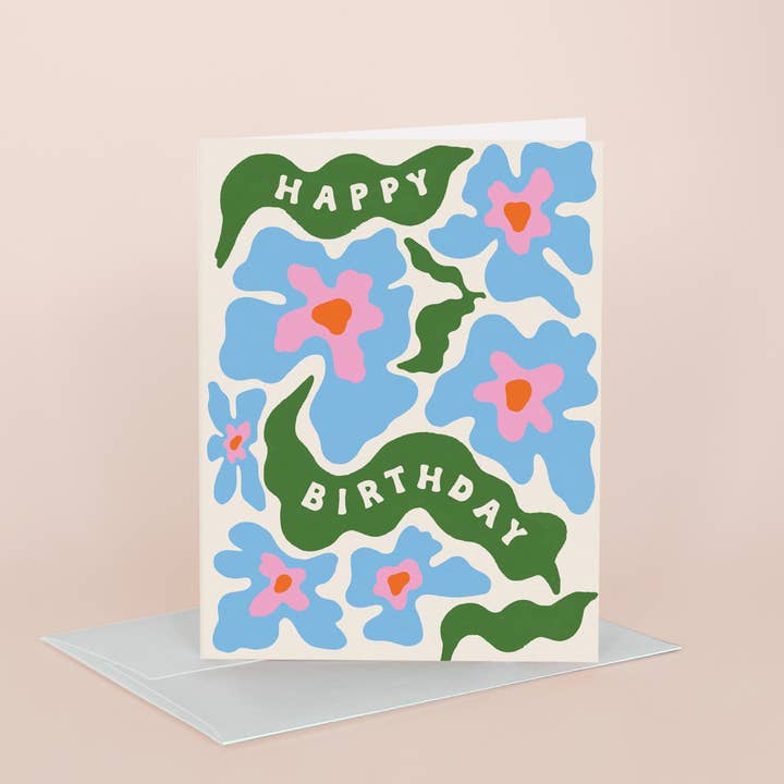 Idlewild Co. - Wholesale Birthday Card - Trippy Daisies Birthday Greeting Card
