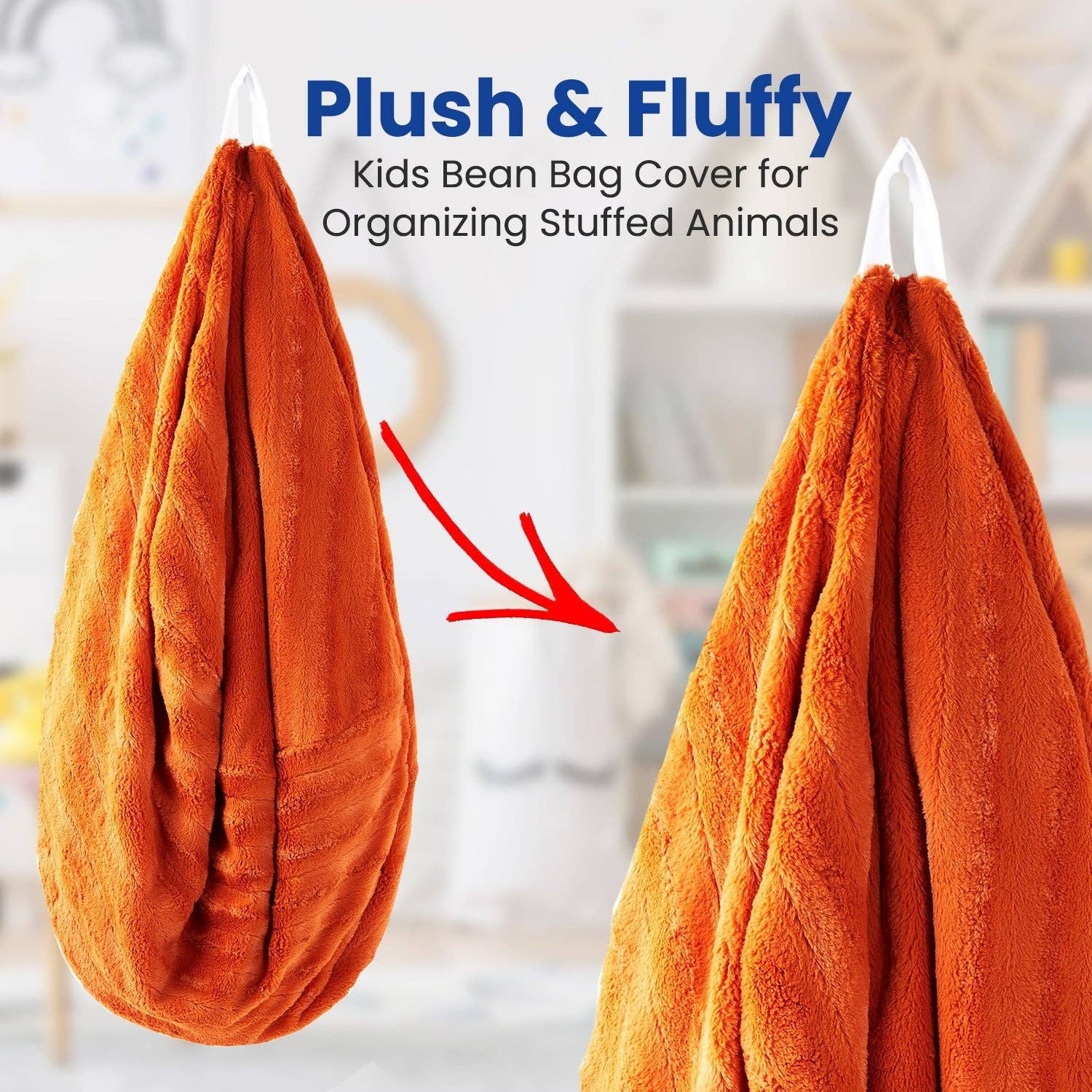 Cheer Collection - Vente Peluche – enfant et bébé - Pouf en fausse fourrure de la collection Cheer et rangement pour animaux en peluche9