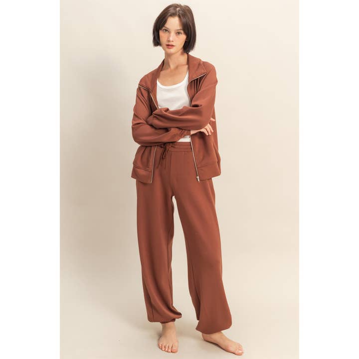 HYFVE - Wholesale Jacket - Women's - Double Knit High Neck Long Sleeve Zippered Jacket17