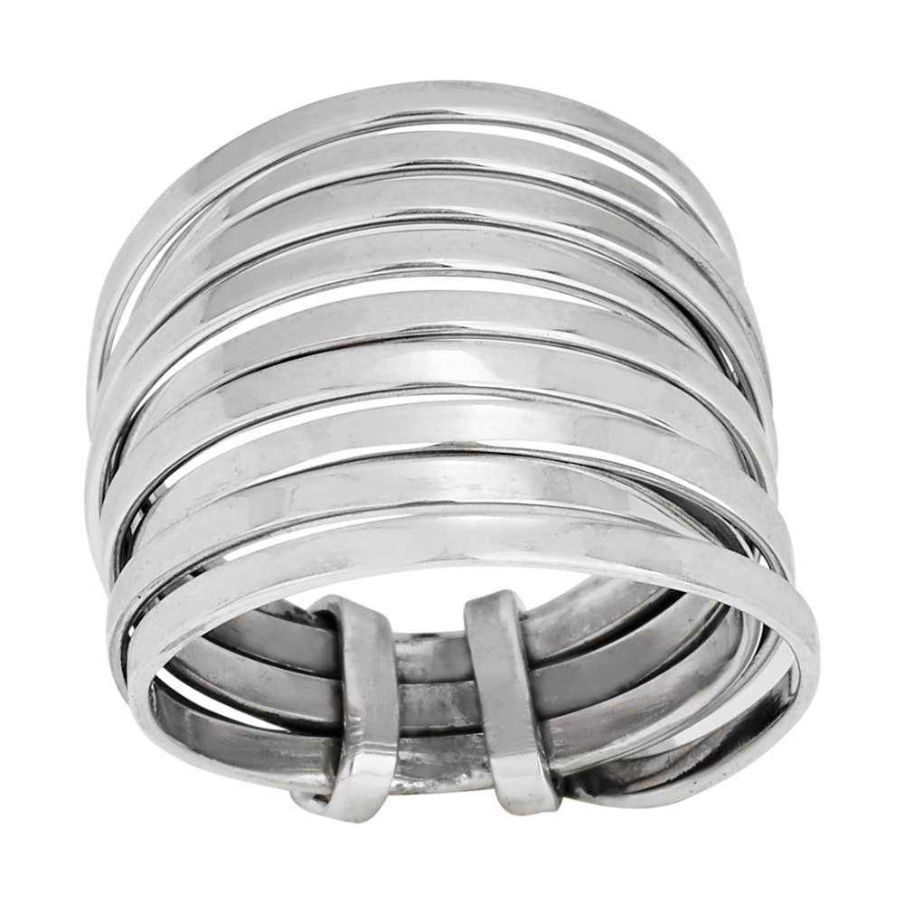 Tiger Mountain Jewelry - Wholesale Band/Stacked Ring - Wrapped and Tucked Sterling Silver Ring0