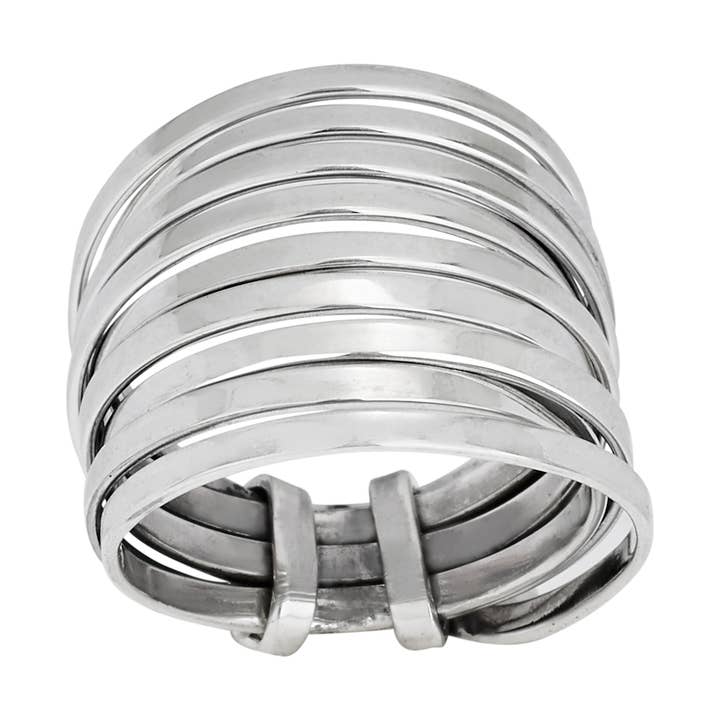 Tiger Mountain Jewelry - Wholesale Band/Stacked Ring - Wrapped and Tucked Sterling Silver Ring